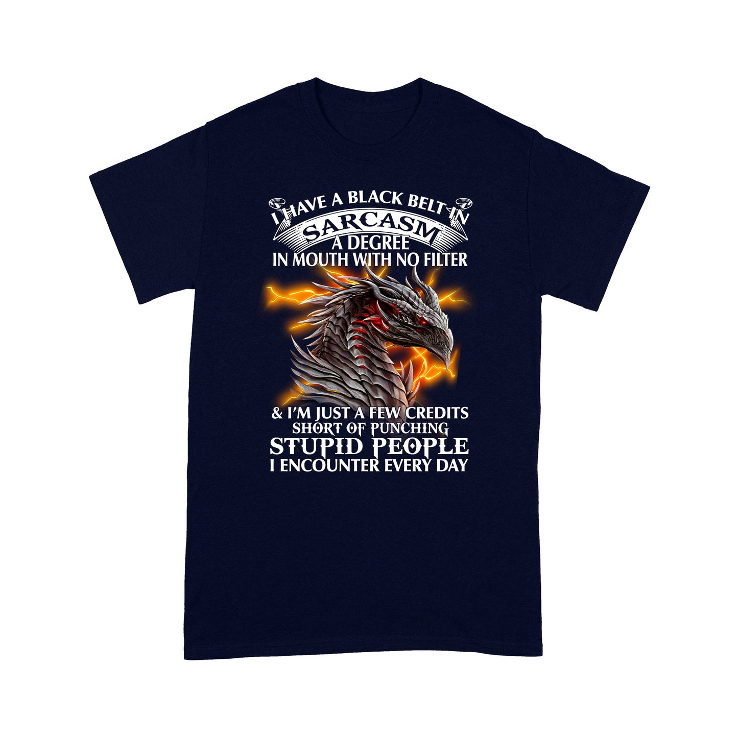 Dragon I Have A Black Belt In Sarcasm Standard T-shirt HG