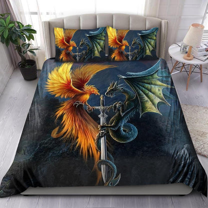 Beautiful Phoenix And Dragon Bedding Set DQB08192005-MEI