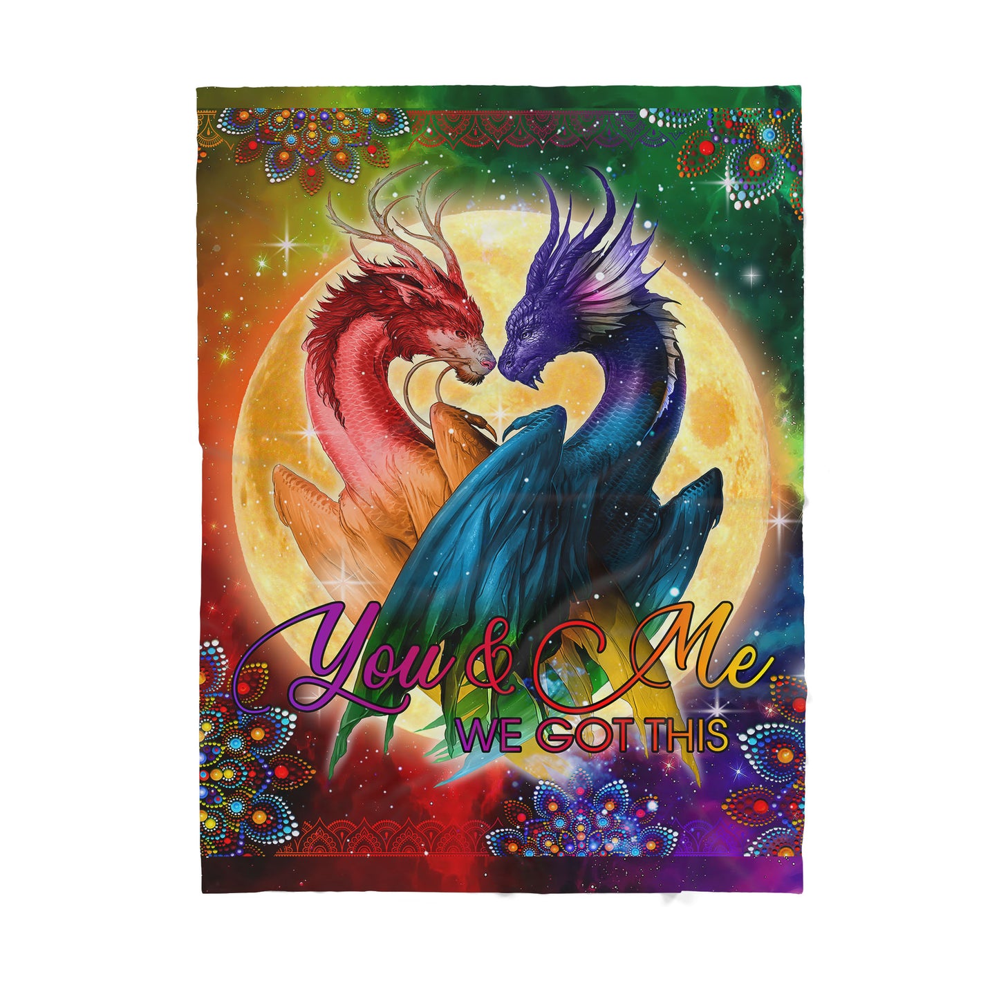 Dragon Couple Sherpa Blanket TP