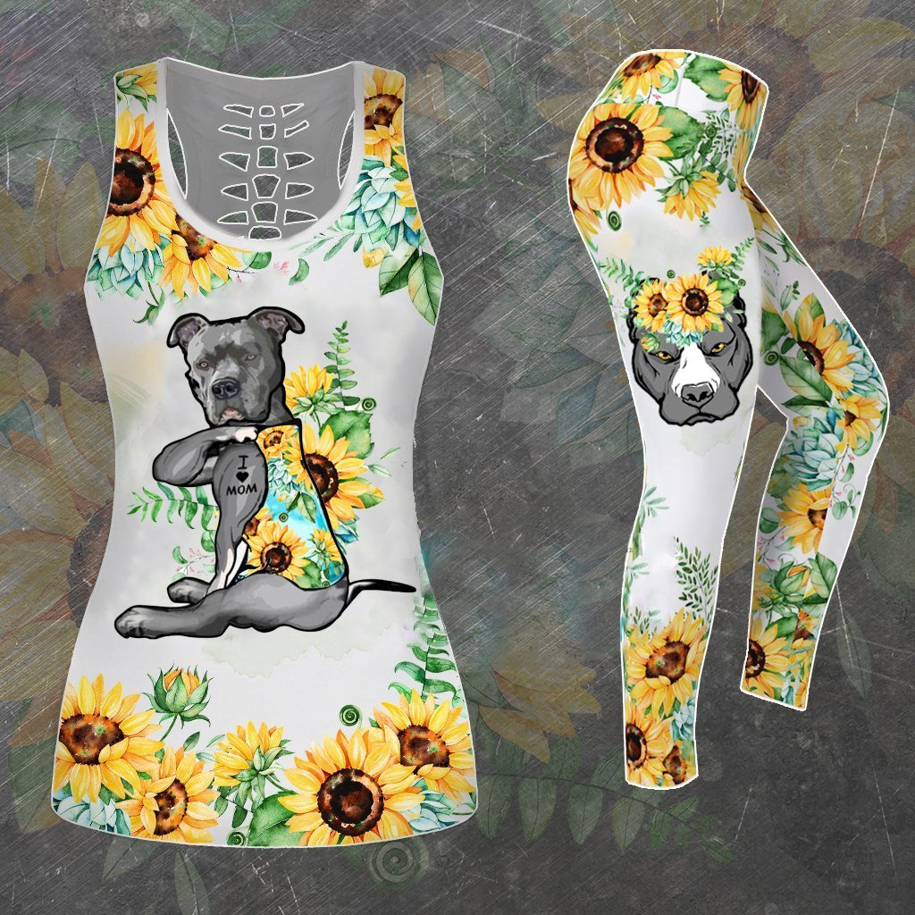 Pitbull Sunflower Set Legging NNK031903 - Amaze Style™-Apparel