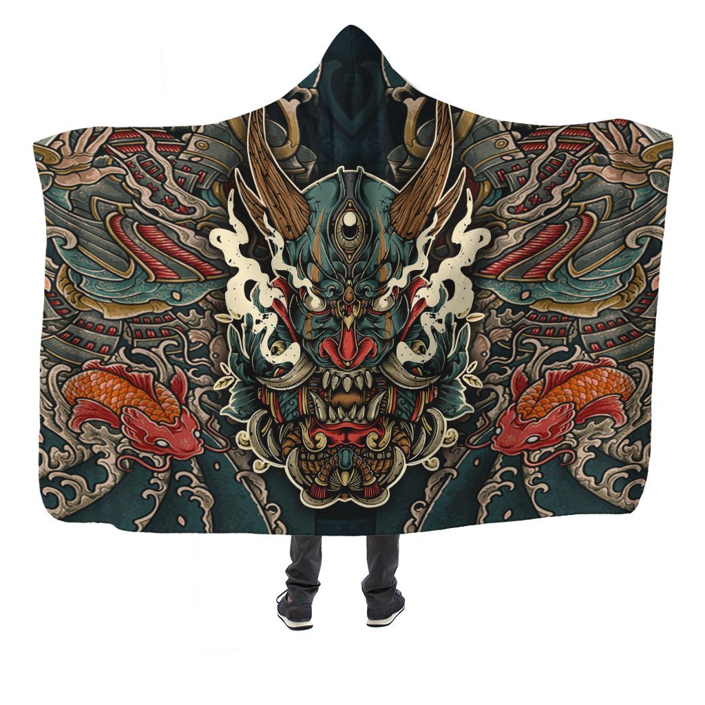 Oni Mask 3D All Over Printed Shirt Blanket