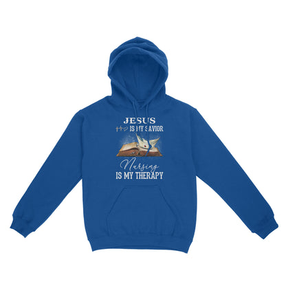 Jesus Is My Savior Nursing Is My Therapy Standard Hoodie