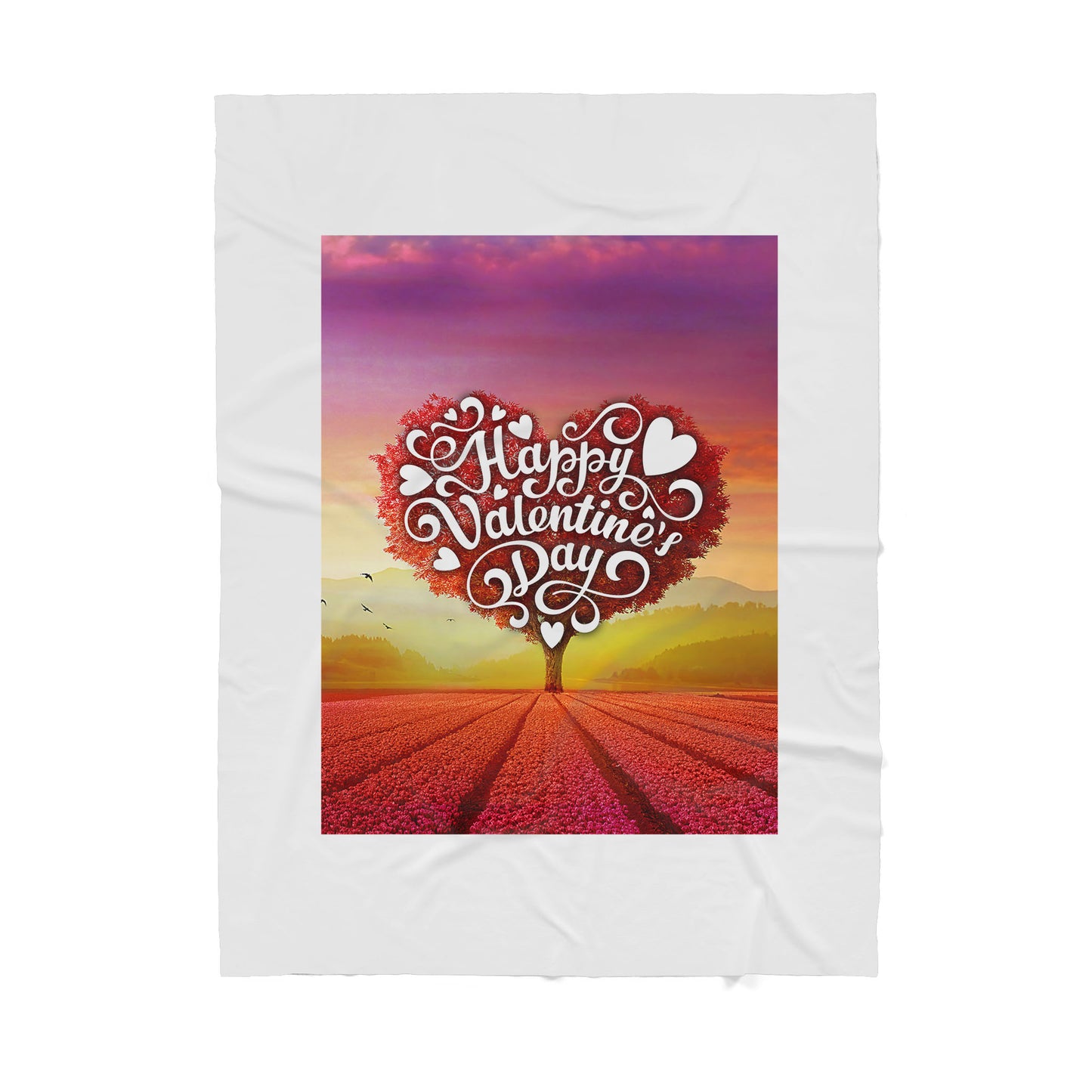 Happy Valentine Day Sherpa Blanket