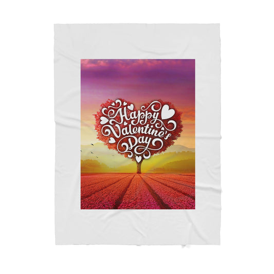 Happy Valentine Day Sherpa Blanket