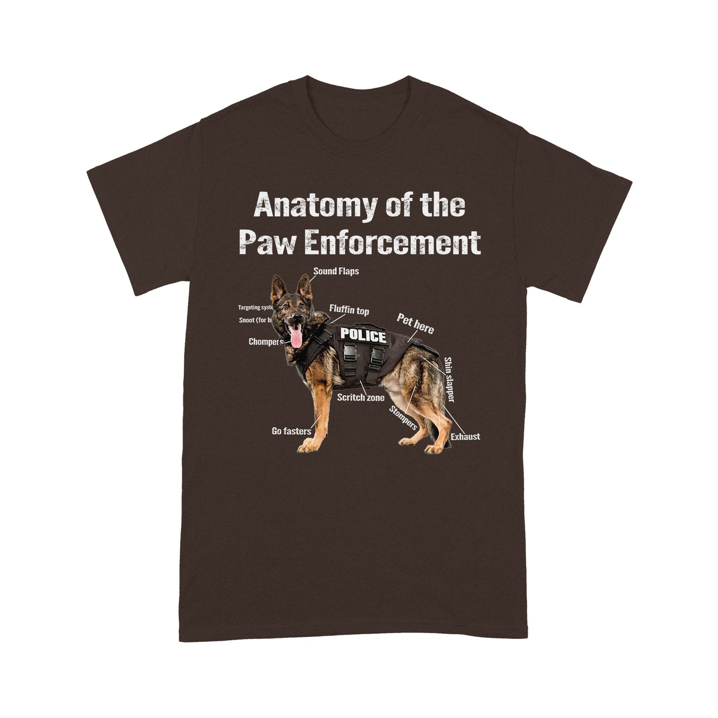 Gifts For Police Dog Anatomy Of The Paw Enforcement Classic T-Shirt