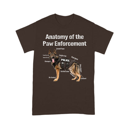 Gifts For Police Dog Anatomy Of The Paw Enforcement Classic T-Shirt