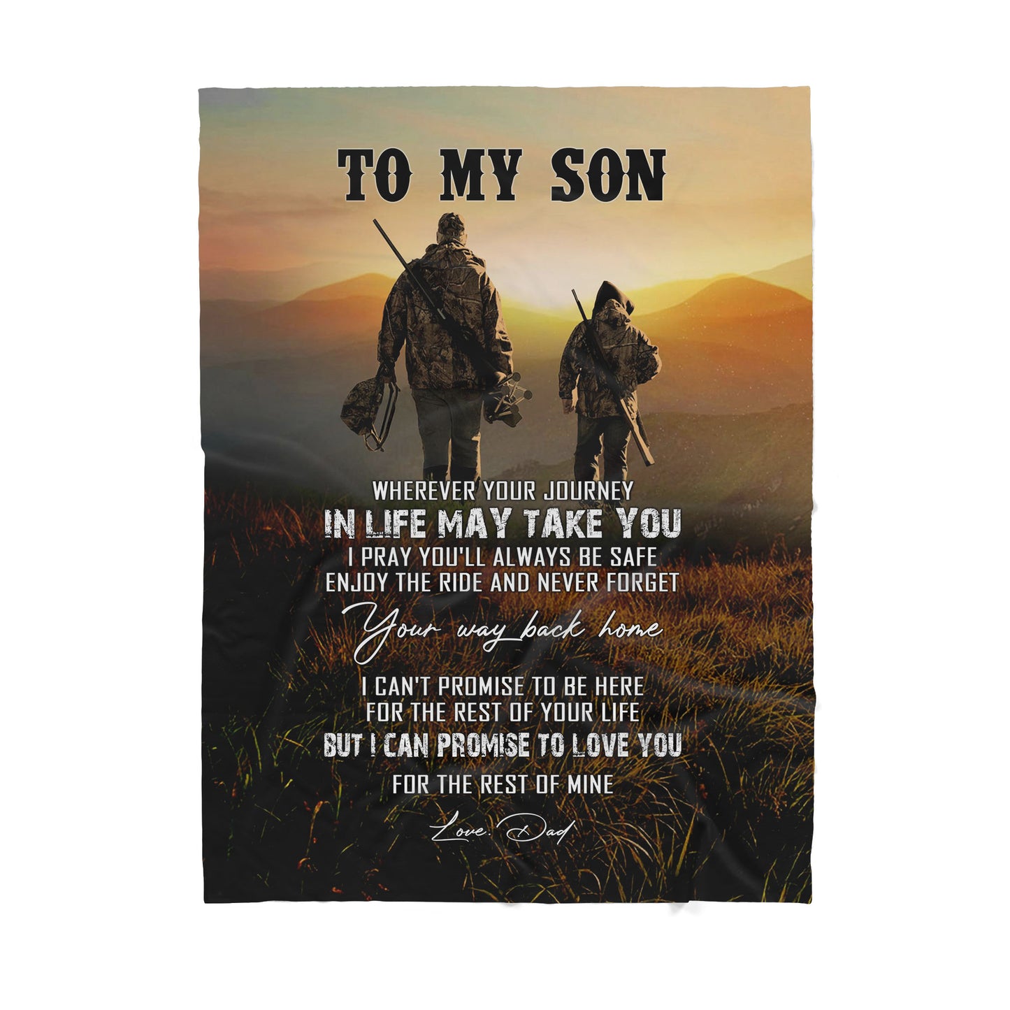Custom Blanket To My Son - Gift For Son - Sherpa Blanket TA