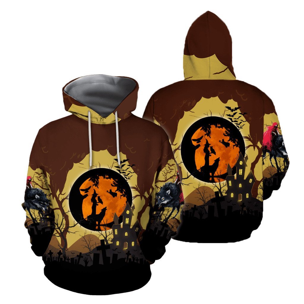 Halloween Wolf 3D All Over Printed Unisex Shirts