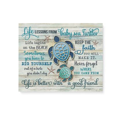 Beach Canvas Baby Sea Turtles
