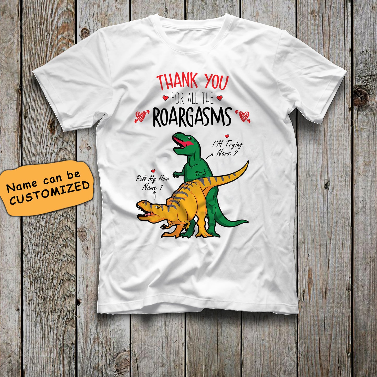 Personalized Valentine- Dinosaur- Gift For Him/ Gift For Her XT