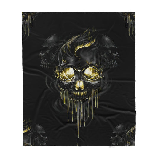 Infinite Store 3D Printed Skull Sherpa Blanket PL