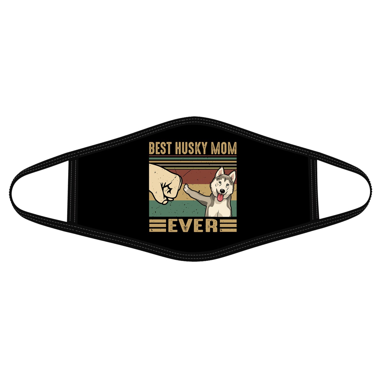 Husky Dog Mom Vintage Face Mask DL