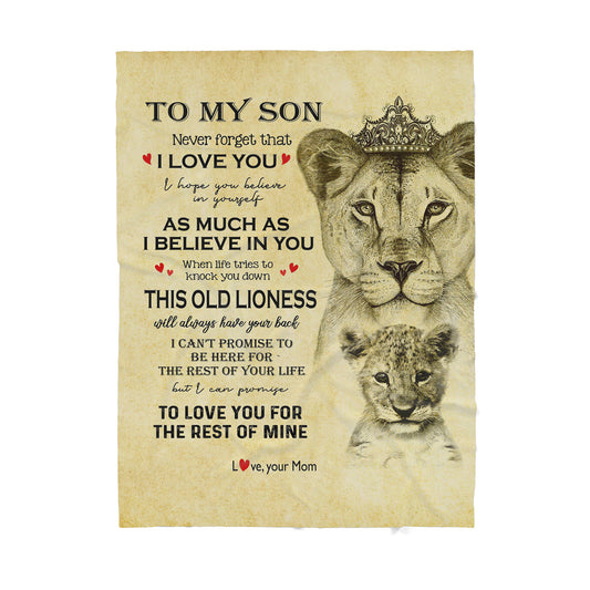 Custom Blanket To My Son - Gift For Son - Sherpa Blanket TA