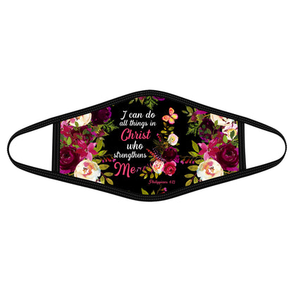 I can do All Thing in Christ Face Mask DL - Philippians Bible Verse Face Mask