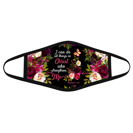 I can do All Thing in Christ Face Mask DL - Philippians Bible Verse Face Mask