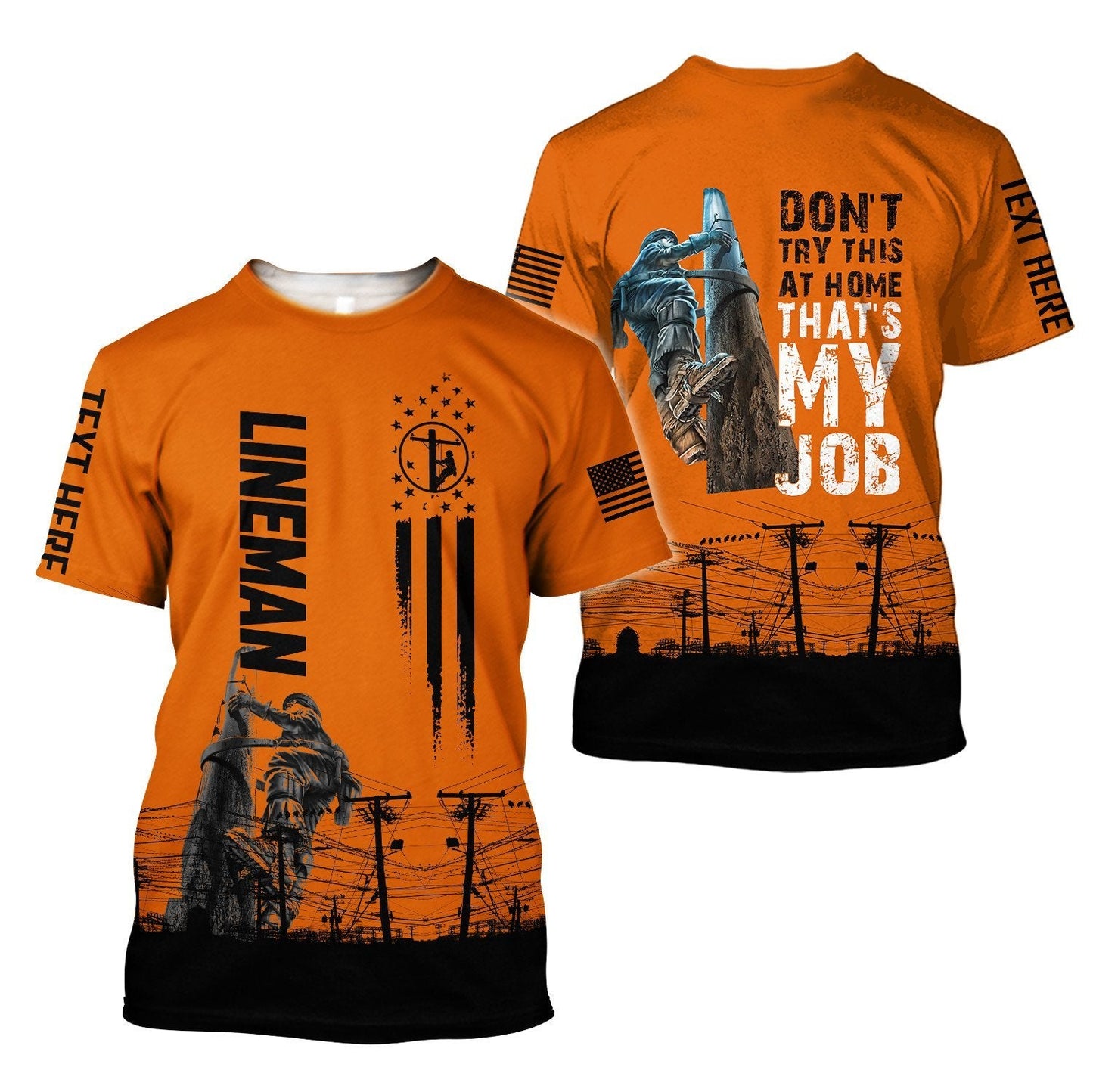 Premium Lineman All Over Printed Personalized Shirts MEI