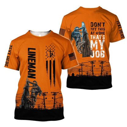 Premium Lineman All Over Printed Personalized Shirts MEI