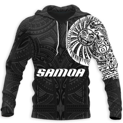 Samoa Tattoo Tiki Ancestors All Over Hoodie HC3601 - Amaze Style™-Apparel