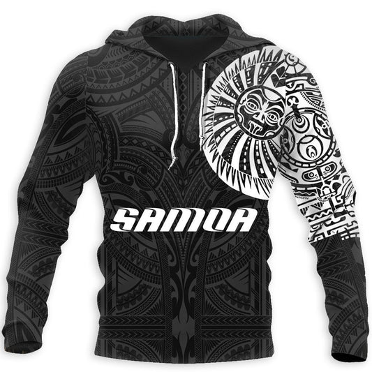 Samoa Tattoo Tiki Ancestors All Over Hoodie HC3601 - Amaze Style™-Apparel