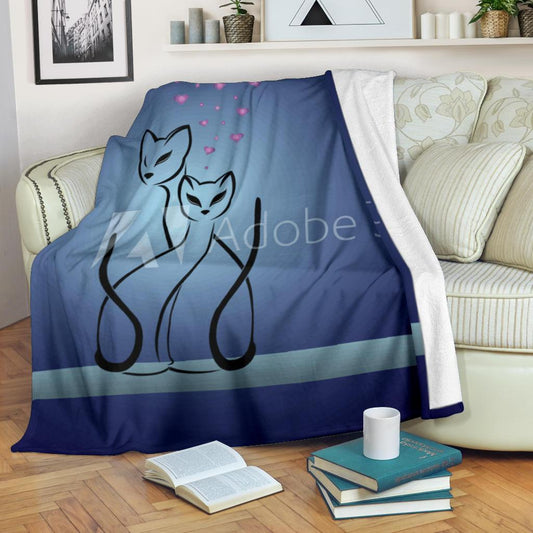 gatti e cuore-Amaze Style™-Premium Blanketgatti e cuore-Youth (56 x 43 inches / 140 x 110 cm)-Vibe Cosy™