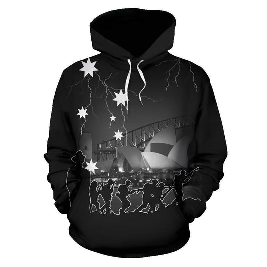 Anzac Australia Lest We Forget Hoodie Sydney Opera House NNK 1440 - Amaze Style™-Apparel