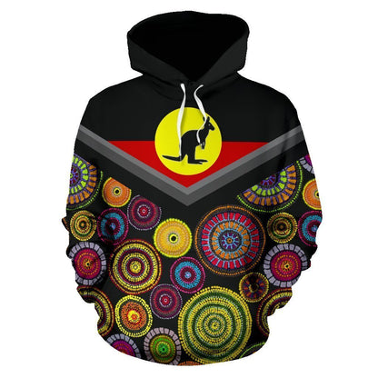 Australia Koori Kangaroo All Over Print Hoodies-Apparel-MP-Hoodie-S-Vibe Cosy™