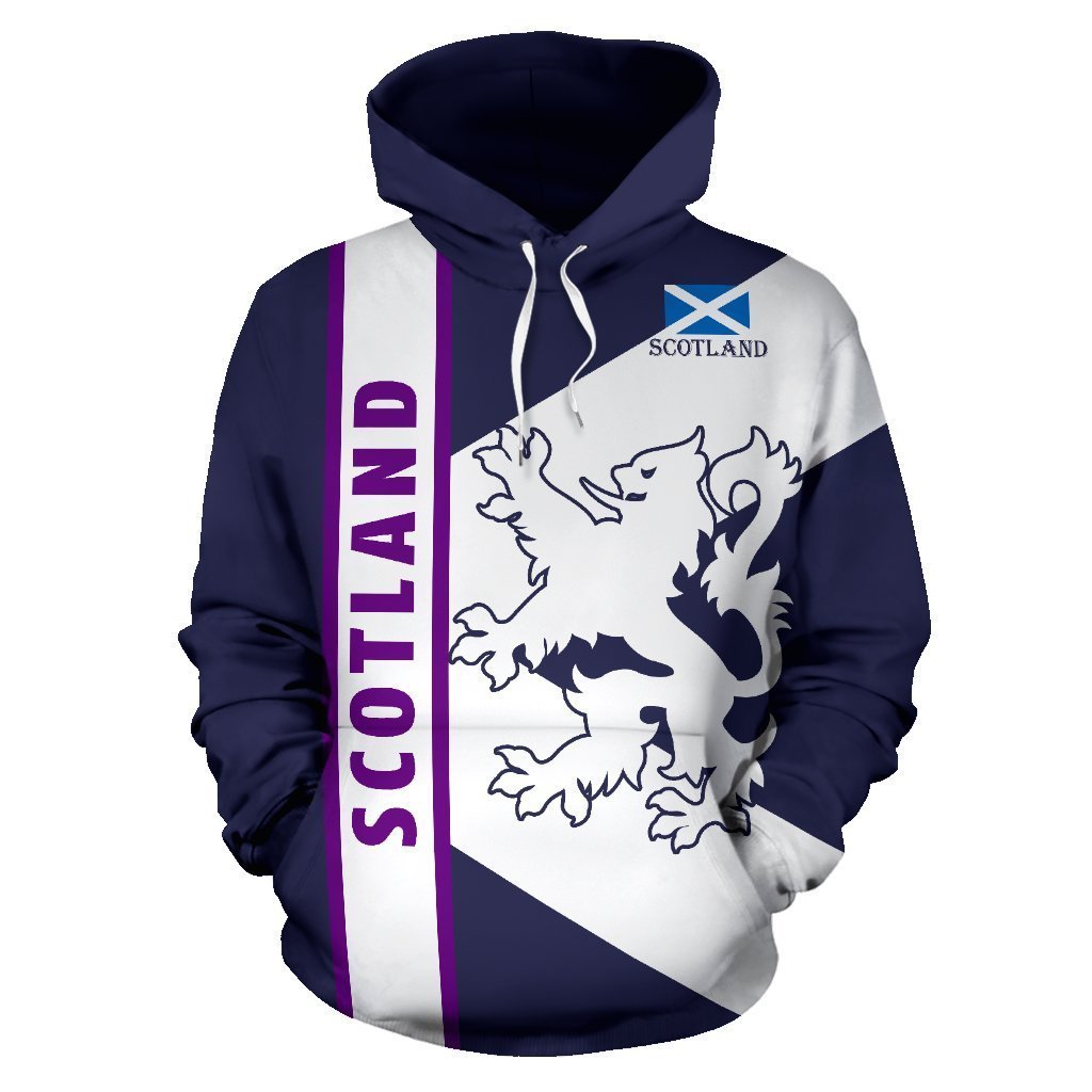 Scottish Flag And Lion All-Over Hoodie NNK - Amaze Style™-Apparel