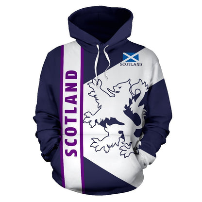 Scottish Flag And Lion All-Over Hoodie NNK - Amaze Style™-Apparel