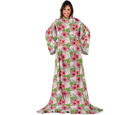 roses sleeve blanket-Amaze Style™-Sleeve Blanket - roses sleeve blanket-Adult 69"X53"-Vibe Cosy™