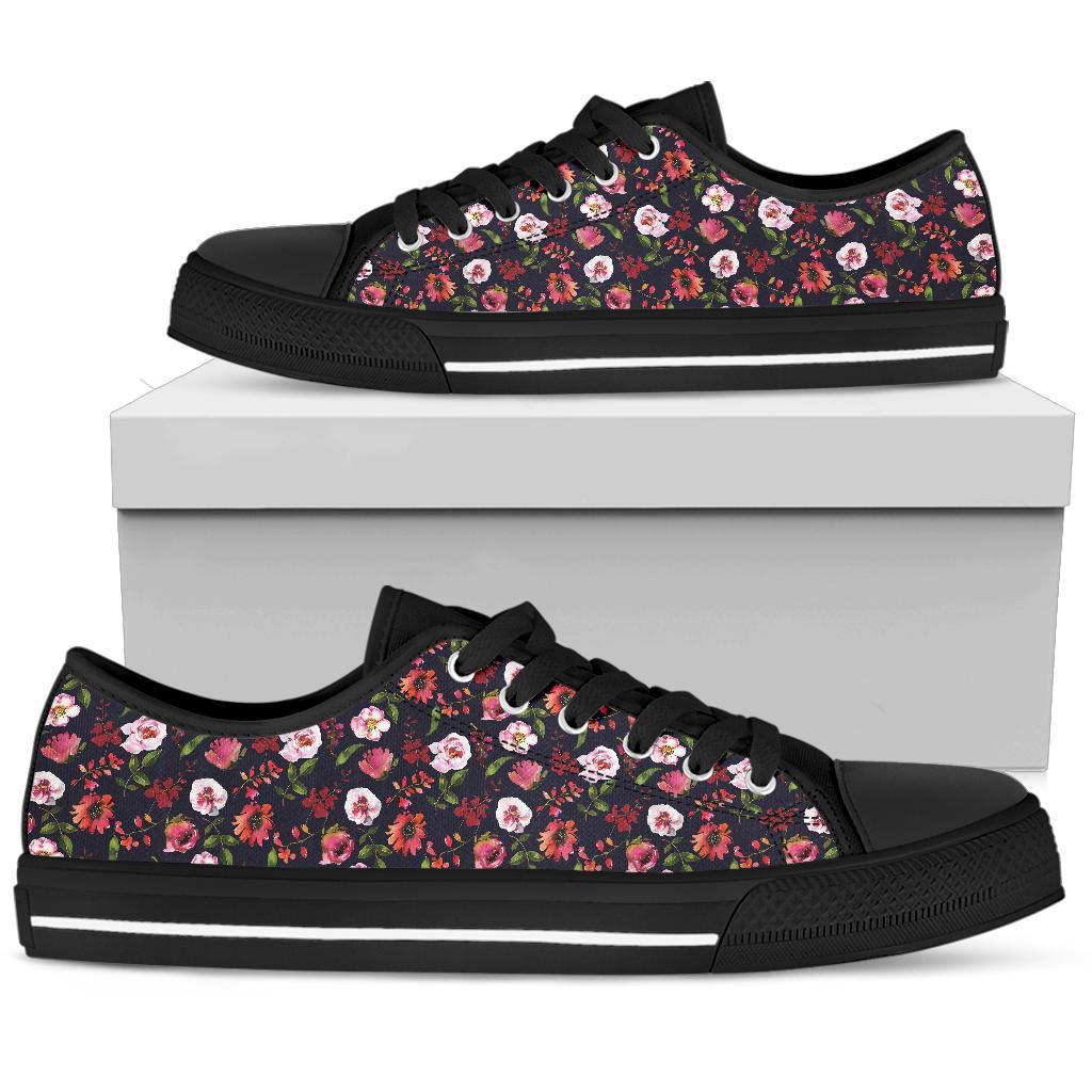 Floral Blush Pastel Roses Peonies - Low Top Shoes-Amaze Style™-placeholder-placeholder-Vibe Cosy™
