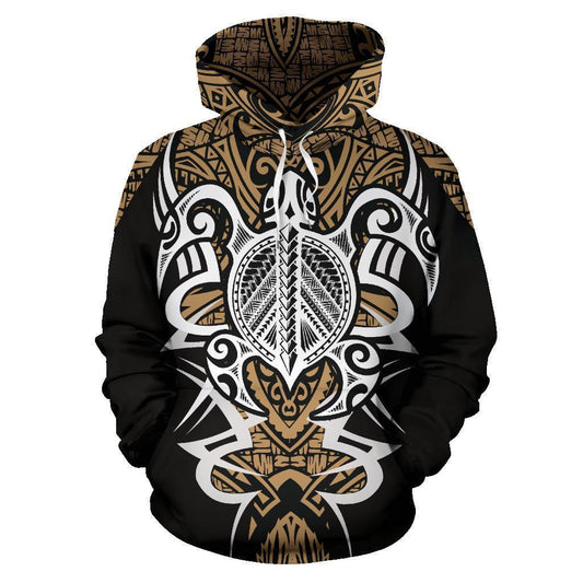 Samoan Turtle Polynesian Hoodie - Armor Style - Amaze Style™-ALL OVER PRINT HOODIES (P)