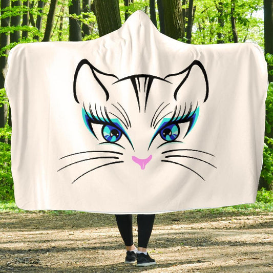 Occhi di gatta-Amaze Style™-Hooded BlanketOcchi di gatta-Youth 60"x45"-Vibe Cosy™