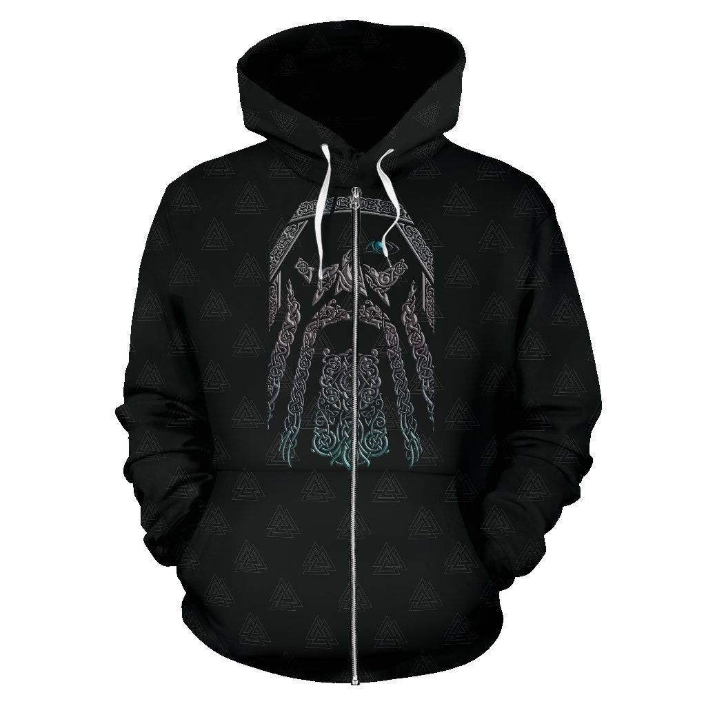 Odin (Wutan) - Viking Valhalla Zip-Up Hoodie A7 - Amaze Style™-ALL OVER PRINT ZIP HOODIES (P)
