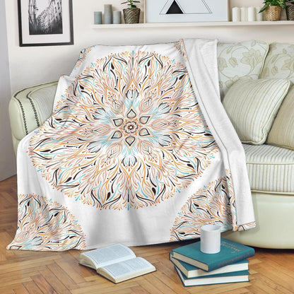 Mandala P1 (White) - Throw Blankets-Amaze Style™-Premium BlanketMandala P1 (White) - Throw Blankets-Youth (56 x 43 inches / 140 x 110 cm)-Vibe Cosy™