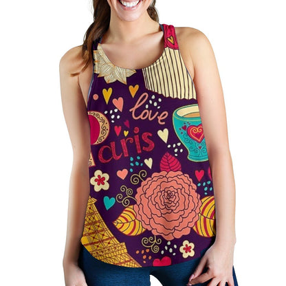 Paris Love Racerback Tanktop-Amaze Style™-Racerback Tank Top - Paris Love Racerback Tanktop-XS-Vibe Cosy™