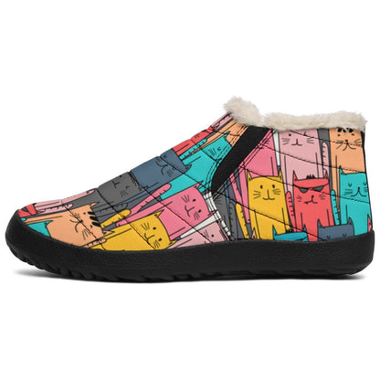 Cool Kitty Cats P1 - Winter Ankle Boots-Amaze Style™-Women's Winter Sneakers - Cool Kitty Cats P1 - Winter Ankle Boots-US4.5 (EU35)-Vibe Cosy™