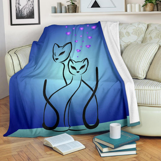 Gatti Innamorati - Coperta in Pile -Amaze Style™-placeholder-placeholder-Vibe Cosy™