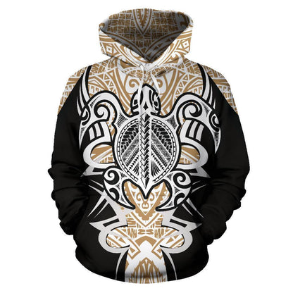 Samoan Turtle Polynesian Hoodie - Armor Style - Amaze Style™-ALL OVER PRINT HOODIES (P)