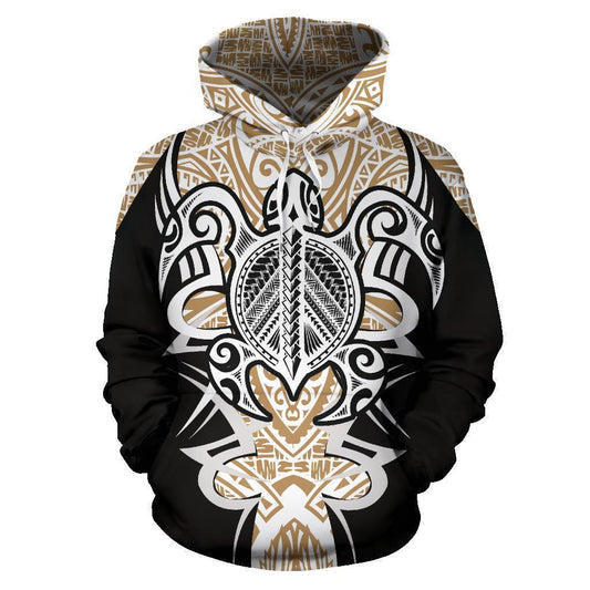 Samoan Turtle Polynesian Hoodie - Armor Style - Amaze Style™-ALL OVER PRINT HOODIES (P)