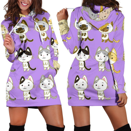 Gattini-Amaze Style™-Hoodie Dress - Gattini-XS-Vibe Cosy™