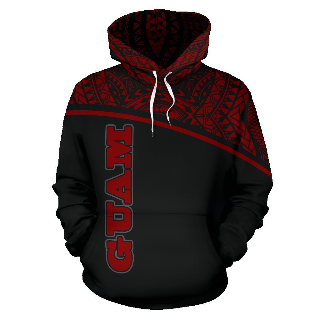 Guam All Over Hoodie - Micronesia Curve Red Style - Amaze Style™-ALL OVER PRINT HOODIES