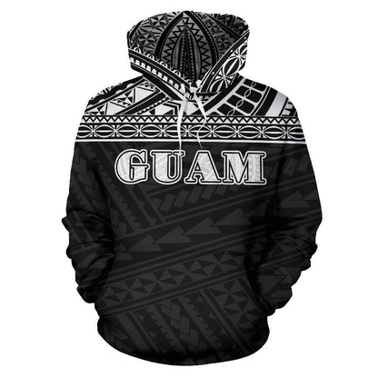 Guam All Over Hoodie - Polynesian Black Version - Amaze Style™-ALL OVER PRINT HOODIES