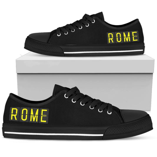 Airport Destinations PARIS - Low Top Canvas Shoes-Amaze Style™-placeholder-placeholder-Vibe Cosy™
