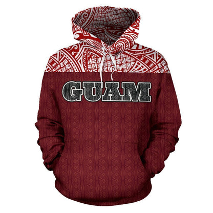 Guam All Over Hoodie - Polynesian Red Version - Amaze Style™-ALL OVER PRINT HOODIES