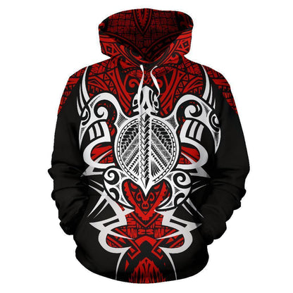 Samoan Turtle Polynesian Hoodie - Armor Style - Amaze Style™-ALL OVER PRINT HOODIES (P)