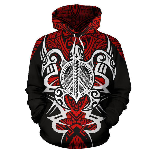 Samoan Turtle Polynesian Hoodie - Armor Style - Amaze Style™-ALL OVER PRINT HOODIES (P)