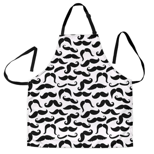 Mustache White Apron-Amaze Style™-Mustache White Apron-Vibe Cosy™