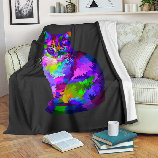 Gatto e Nero-Amaze Style™-Premium BlanketGatto e Nero-Youth (56 x 43 inches / 140 x 110 cm)-Vibe Cosy™