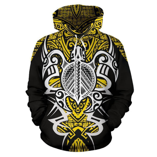 Samoan Turtle Polynesian Hoodie - Armor Style - Amaze Style™-ALL OVER PRINT HOODIES (P)