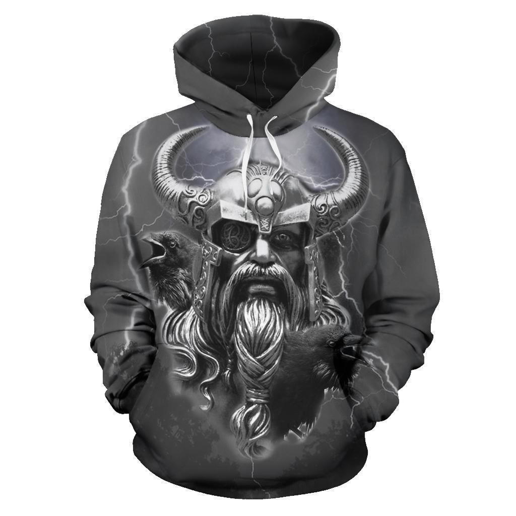 Odin Viking All Over Hoodie Bn10 - Amaze Style™-ALL OVER PRINT HOODIES (P)